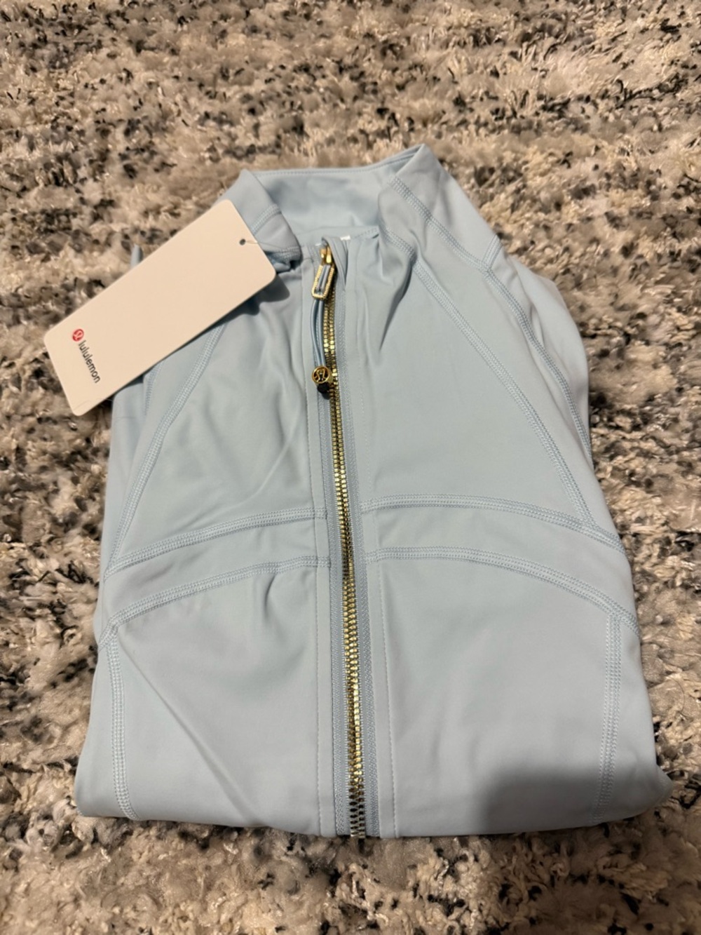 lululemon athletica Light Blue Zip Muscle Tank